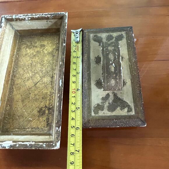 Vintage Florentine Gilt Rocking Blotter & Pen Tray – Italy - Picture 16 of 16